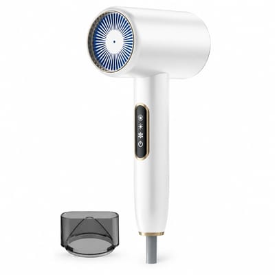 Haardroger - 2000 W - warme en koude lucht met negatieve ionen - voor thuis, studentenkamer en salon - enkele concentratormond