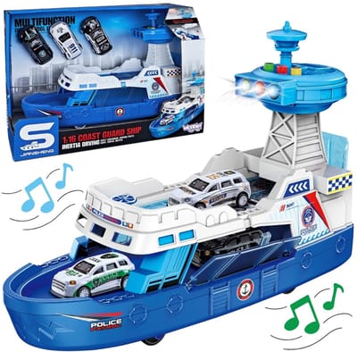 Woopie Interactieve Politie Patrouilleboot - Schaal 1:16 + 3 Auto's - UNI
