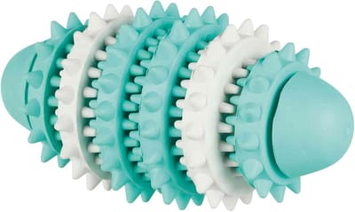 Famanu - Rugbybal kauwspeelgoed met mintgeur, natuurlijk rubber, 15 cm