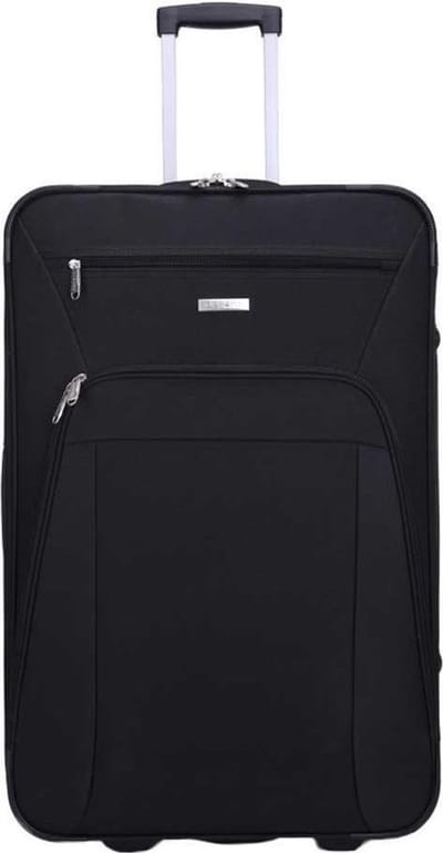 Decent Basic-Line Reiskoffer 78 liter - Grote maat koffer 73x46x27 cm - Lichtgewicht koffer – Reiskoffer groot - Zwart