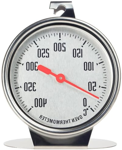 Nauwkeurige Oven Thermometer tot 400°C, RVS Multifunctioneel voor Oven, Grill en BBQ met Groot Display en Dubbele Weergave