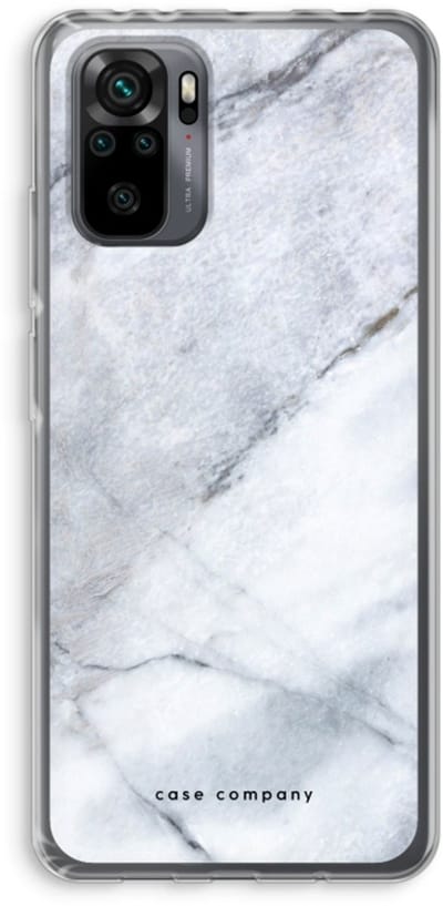 Case Company® - Hoesje geschikt voor Xiaomi Redmi Note 10 Pro hoesje - Witte marmer - Soft Cover Telefoonhoesje - Bescherming aan alle Kanten en Schermrand