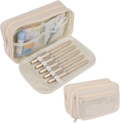 Etui met Vakken - Opbergtas Pennen - School en Kantoor - Grote Capaciteit - 21.5 x 8.5 x 12.5 cm