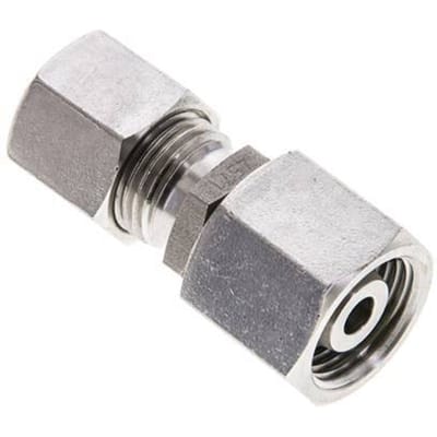 8S & 10S RVS Rechte Snijringkoppeling Draaidoorvoer 630bar FKM O-ring en Afdichtconus ISO 8434-1