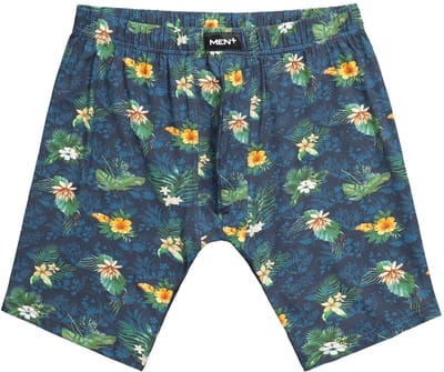 Men Plus - Heren - Longpants FLEXLASTIC® OEKO-TEX onderbroek all-over print - Navy blauw - Maat L
