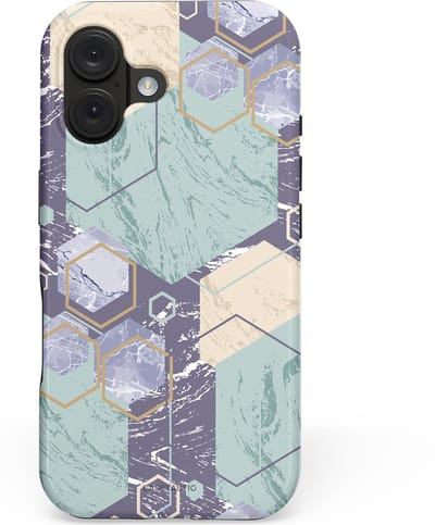 Casetastic hoesje geschikt voor Apple iPhone 16 - MagSafe - Dubbellaagse bescherming - Veerkracht - Fashion Case - Zilver Crème