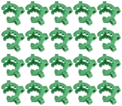 20 Stuks Hinge Clips voor Laboratoriumgebruik | Plastic Klemmen voor Glasinstrumenten, Geschikt voor 19/22mm en 19/38mm Gelverbindingen