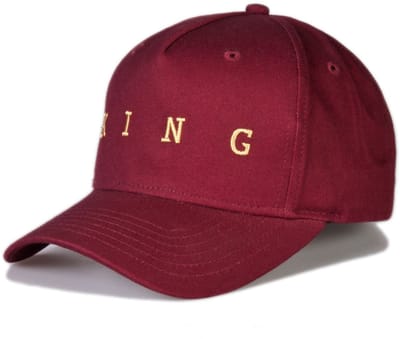 KING Apparel Tennyson Gold Curve Peak cap - Oxblood