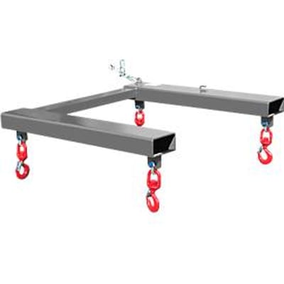 Bauer Big Bag Traverse TBB-W, voor vorkheftruck, L 900 x B 945 x H 365 mm, tot 1250 kg, staal, muisgrijs