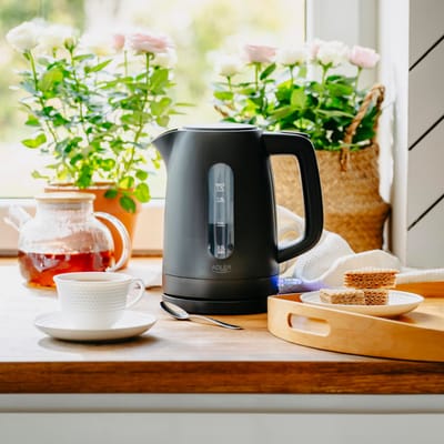 Elektrische waterkoker van 1,7 liter en 2200 W |   Veilig STRIX-systeem |   Zwart |   Automatisch uitschakelen |   Anti-kalkfilter
