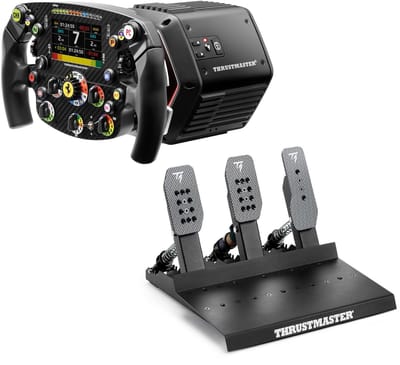 Thrustmaster T818 Black Edition + SF25 + Raceline Pedals III LC – Direct Drive Sim Racing Set - PC - 10NM