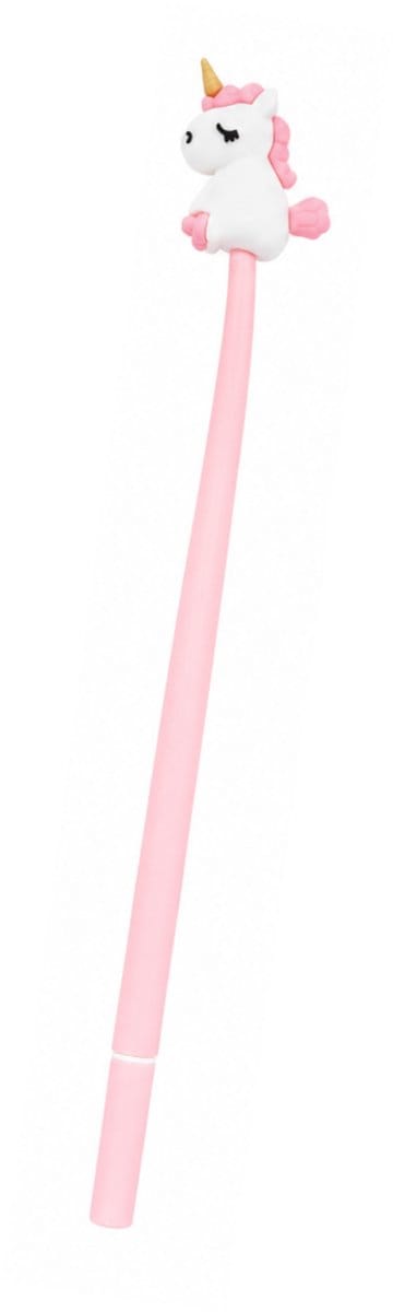 Unicorn Gelpen Roze - Lange Pen 23 cm met Eenhoorn - Sprookjesachtige Schrijfpen - Meisjes Cadeautje - Schoolspullen