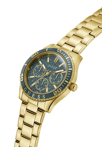 Guess Mariana Quartz Analoog Horloge Goudkleurig Kast Gemaakt Van 100% Roestvrij Staal En Een Armband Van 100% Roestvrij Staal 36 GW1035L1, GW1035L2