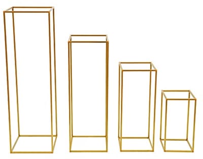 Gouden Bloemenstandaard - Metalen Vaas voor Bruiloft en Evenementen - 4 Stuks Hoogte Variabel