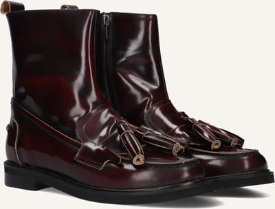 STEFANO LAURAN 12219 Enkellaarsjes - Enkelboots met rits - Dames - Rood - Maat 41