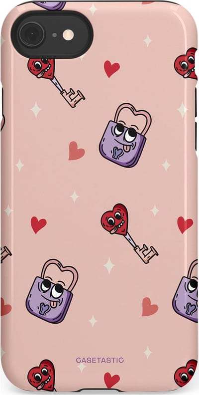 Casetastic Hoesje Geschikt voor Apple iPhone 7/8/SE - Stijlvolle Beschermende Duo-layer Case - Jij bent mijn match