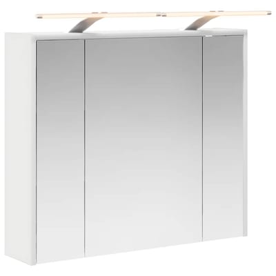 vidaXL - Badkamerspiegelkast - Wit - 73,5 - x - 16 - x - 62,5 - cm - Bewerkt - hout