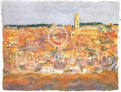 Kunstdruk Ralf Westphal - Matera-Sassi / Basilicata 100x70cm