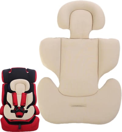 Baby Hoofdsteun - Babykussen Autostoel - Comfortabele Rit - Traagschuim Ondersteuning - 6 x 28 x 6 cm - Khaki