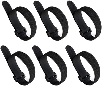 Dailygoods - Kabelriemen - Herbruikbare kabelbinders - Multifunctionele haak- en lusbevestigingsriemen - Zwart - Kabelbeheer - 30 stuks - Geschikt voo...