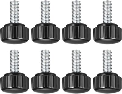 Draaiknop met knurled oppervlak voor zaag, boor, draaibank en verpakkingsmachines - M5 x 15mm, 8 stuks, ideaal voor klemmen en grip