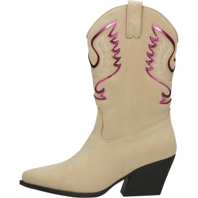 SUB55 Western laarzen Kuit Laarzen - Beige - Maat 37