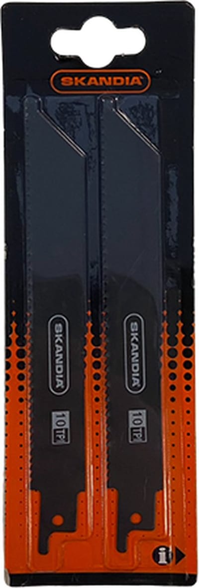 Skandia Zaagblad - Reserve Zaagbladen - Reciprozaagblad - 2 Stuks - 150mm - 10tpi - Plastic - Hout