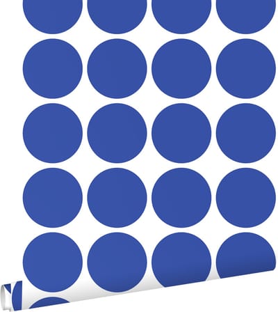 ESTAhome behang grote bollen blauw - 50 x 900 cm - 131560