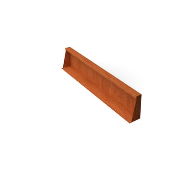 Fronta Keerwanden cortenstaal recht stuk L100 x B10 x H20 cm Geroba