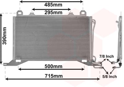 Van Wezel - LUCHTCONDENSATOR VOOR MERCEDES BENZ E-CLASS W210 1995-1999 2108300370