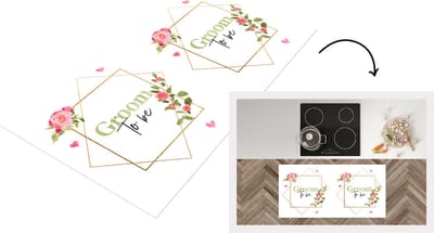 Keukenloper - Loper keuken - Quotes - 'Groom to be' - Spreuken - Bloemen - 120x60 cm - Keukenloper vinyl