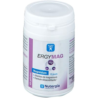 Nutergia ErgyMag : Magnesium + Zink 45 Capsules (ouwels)