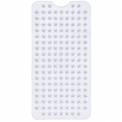 BSS® Badmat Antislip voor Bad - 100x39 cm - Antislip Badmat met Zuignappen, BPA-vrij, Slipvrije Bad- en Douchemat - Transparant