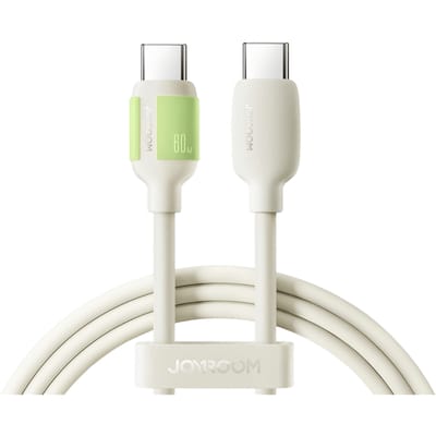 Joyroom 60W USB-C Zacht Gewoven Oplaadkabel Beige 2m