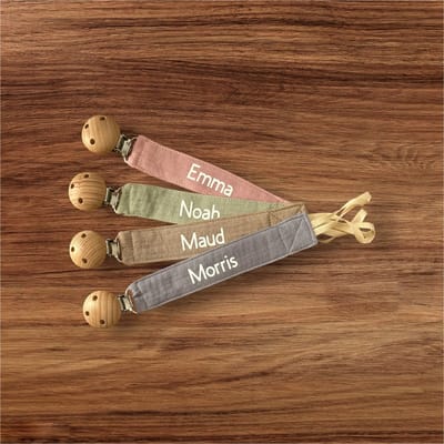 Speenkoord | Gepersonaliseerd speenkoord | Speenkoord met naam | Kraamcadeau | Baby cadeau