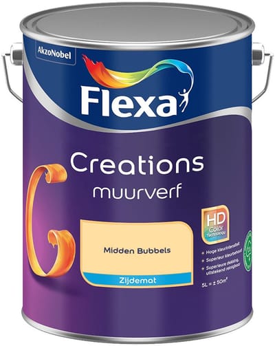 Flexa - Creations Muurverf Zijdemat - Midden Bubbels - Mengverf - 5 L