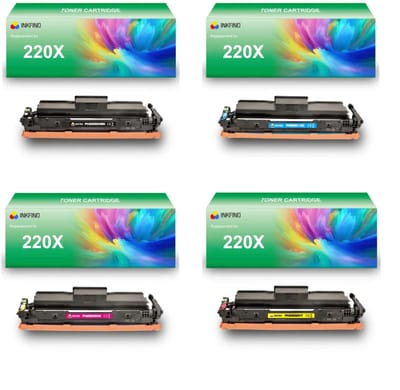 INKFIND 220X (W2200X/W2201X/W2202X/W2203X) tonercartridge multipack van 4 stuks (Zwart+Cyaan+Magenta+Geel) compatibel met HP 220X (W2200X/W2201X/W2202X/W2203X) toner cartridge -4-pack BK/C/M/Y
