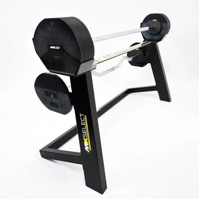 MX80 halter met instelbaar gewicht, curlstang en houder