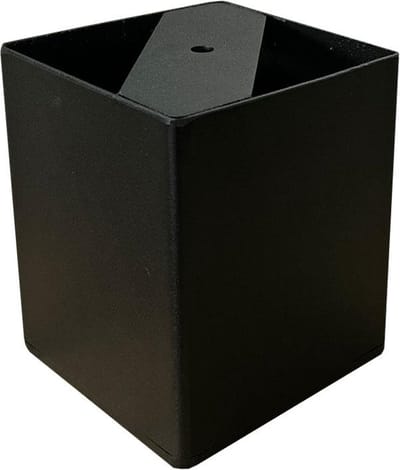 FLE - Stalen meubelpoot zwart vierkant 10 bij 10 cm en hoogte 13 cm