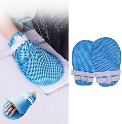 Veiligheidshandschoenen - Handschoenen ter bescherming tegen dementie voor ouderen - 4-pack - Ademende veiligheid - Anti-kras en anti-kras - Handschoenen voor fixatie - Anti-extubatie voor bedlegerige patiënten - Handschoenen met polsband