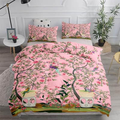 Bloemen en Vogels Dekbedovertrek Set King Queen Double Full Twin Single Maat Dekbedovertrek Kussensloop Bedlinnenset 140x210cm