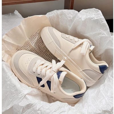 Kleine Witte Schoenen Kinderen Lente en Herfst Nieuwe Dikke Zool Veelzijdig Ins Trendy Vrije Tijd Student Sport Board Schoenen 40 beige
