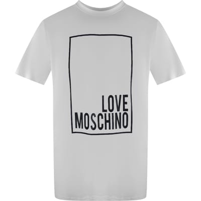Love Moschino Box Logo Wit T-shirt