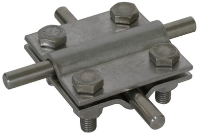 Dehn Kruiseenheid Roestvrij Staal Voor 2x Rond 8-10mm Afmeting 60x60mm - 318219
