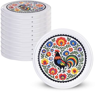 KADAX schroefdeksel TO82 voor potten van 82 mm – Twist-Off-vervangingsdeksels voor inmaak- en jam potten van 235-900 ml, luchtdicht en vaatwasmachinebestendig (Hahn, set van 10)