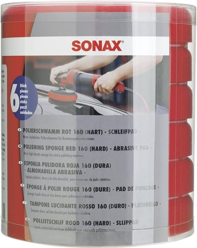 Harde Foam Pad 160 mm voor Machinaal Polijsten van Lakken - Set van 6