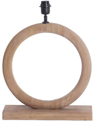 Light & Living Tafellamp Nubia Mangohout, 44cm - Naturel (excl. kap)