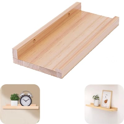 Opbergrek - tentoonstellingsrek - bloempotdisplayrek - papieren handdoekopslagrek - fotolijstdisplayrek - wandmontage - met gaten - afneembaar - opbergaccessoires - geschikt voor slaapkamer, woonkamer, balkon (bruin, 30*12cm)