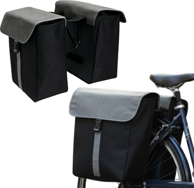 Lomera Dubbele Fietstas - 40 Liter - Zwart - Fiets Tas Dubbel