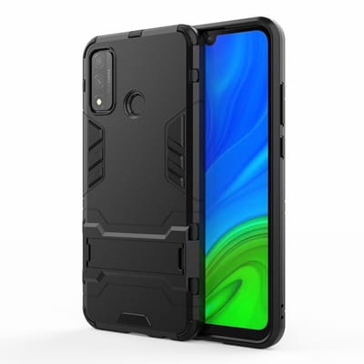 Coverup Hoesje - Geschikt voor Huawei P Smart (2020) Hoesje - Coverup Armor Kickstand Back Cover - Zwart
